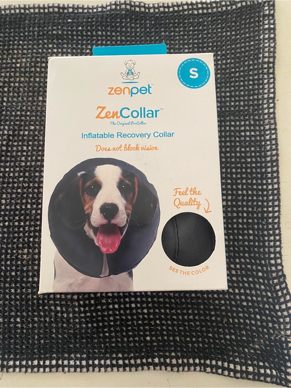 (MW1) ZenPet ZenCollar Inflatable Recovery Collar - Small, Gray  New With Tags